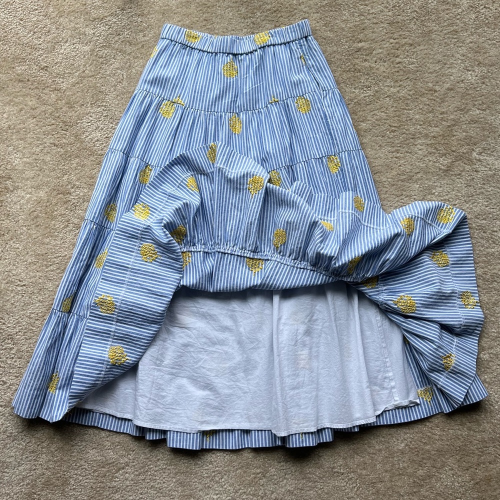 J.Crew Striped Pineapple Midi Skirt - Size XXS